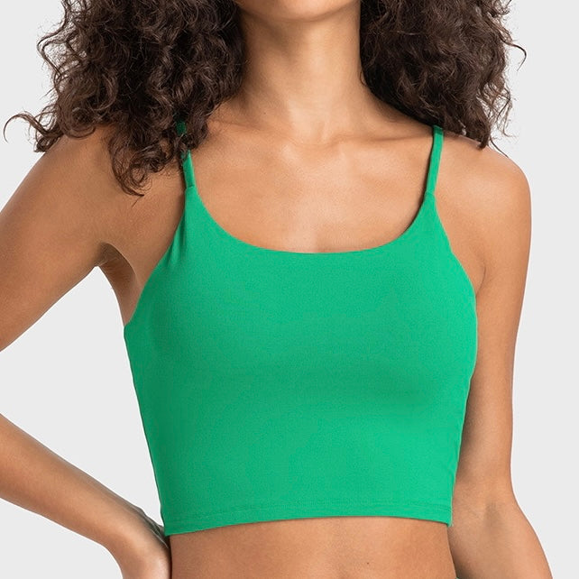 Basic Padded Cropped Tank Top
