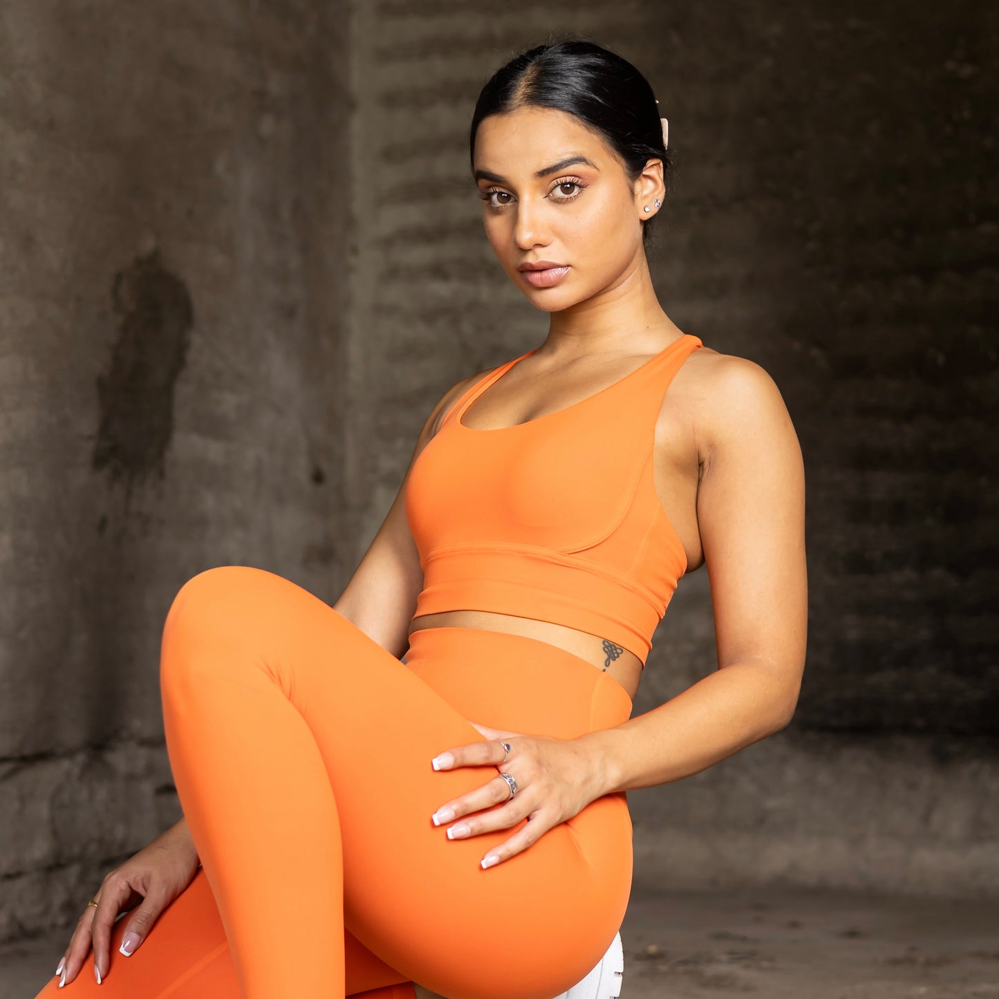 Orange Action Sports Bra